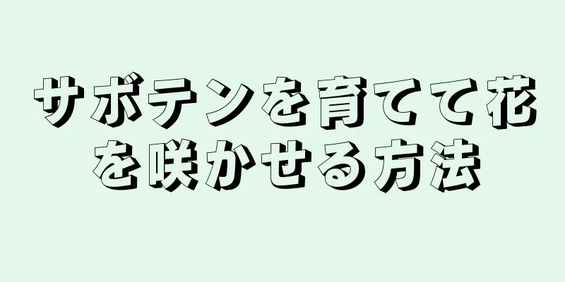 サボテンを育てて花を咲かせる方法