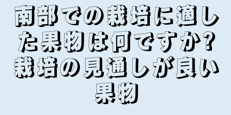 南部での栽培に適した果物は何ですか?栽培の見通しが良い果物