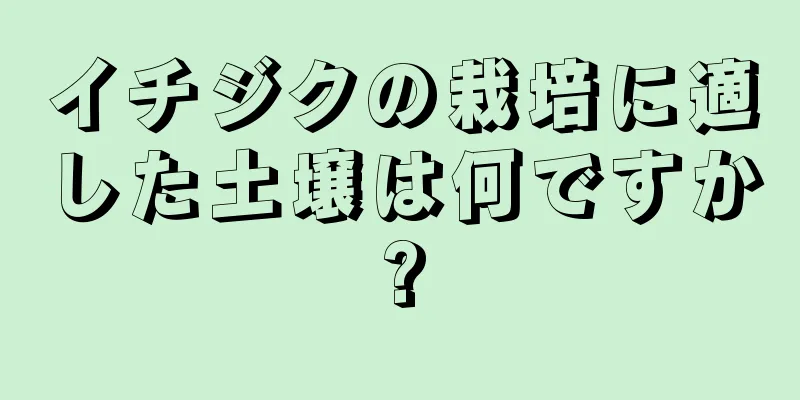 イチジクの栽培に適した土壌は何ですか?
