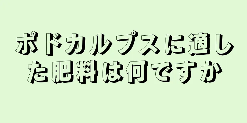 ポドカルプスに適した肥料は何ですか