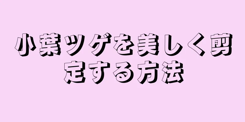 小葉ツゲを美しく剪定する方法