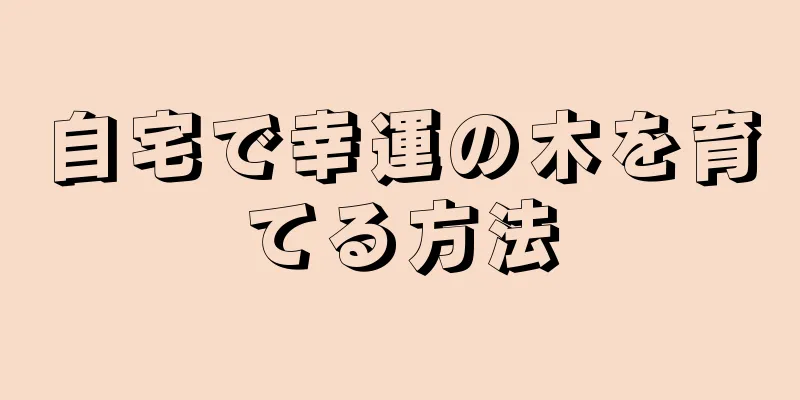 自宅で幸運の木を育てる方法