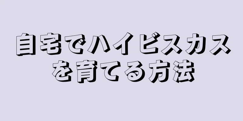 自宅でハイビスカスを育てる方法