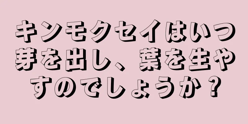 キンモクセイはいつ芽を出し、葉を生やすのでしょうか？