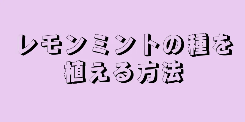 レモンミントの種を植える方法