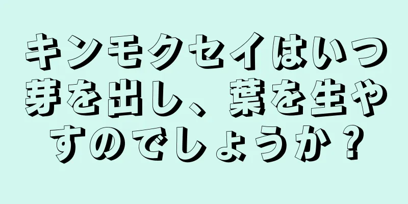 キンモクセイはいつ芽を出し、葉を生やすのでしょうか？