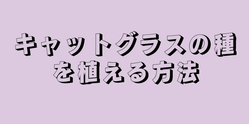 キャットグラスの種を植える方法