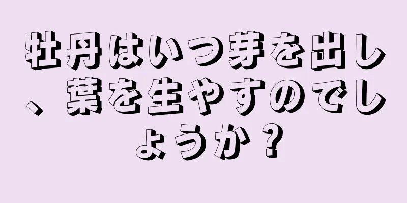 牡丹はいつ芽を出し、葉を生やすのでしょうか？