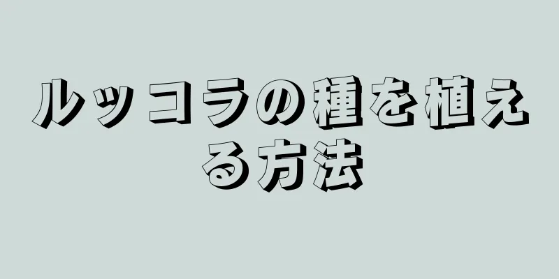 ルッコラの種を植える方法