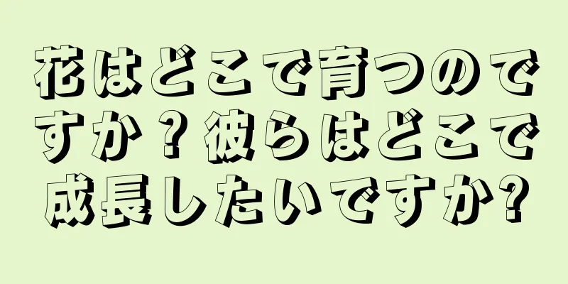 花はどこで育つのですか？彼らはどこで成長したいですか?