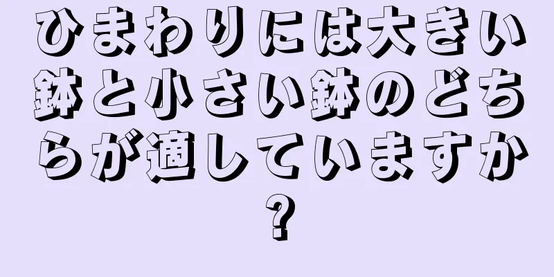 ひまわりには大きい鉢と小さい鉢のどちらが適していますか?