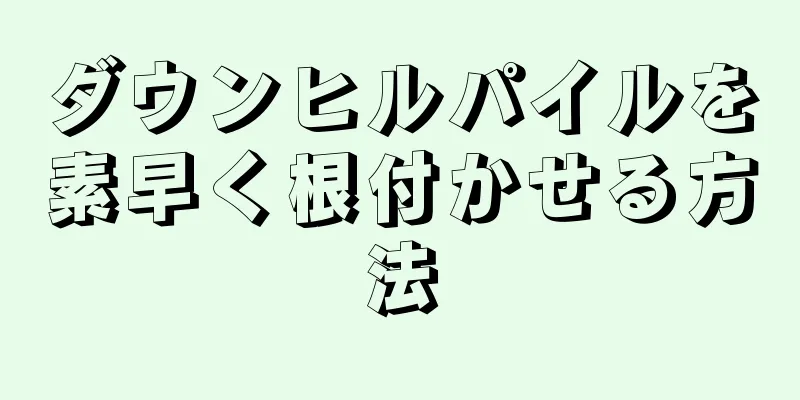ダウンヒルパイルを素早く根付かせる方法