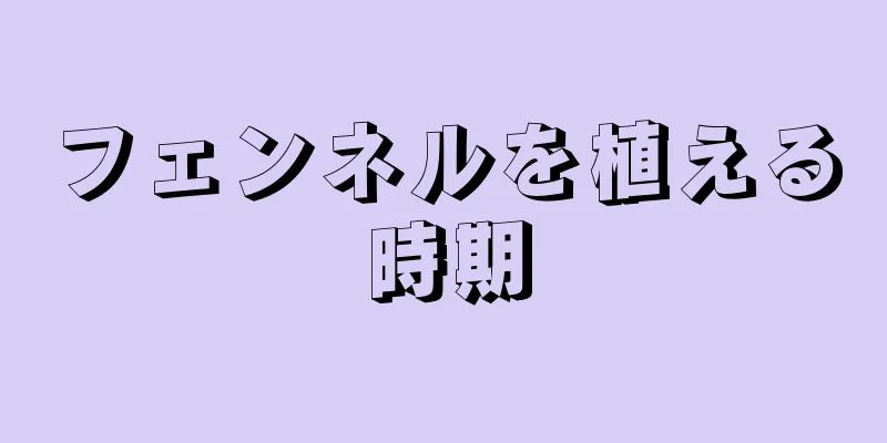 フェンネルを植える時期