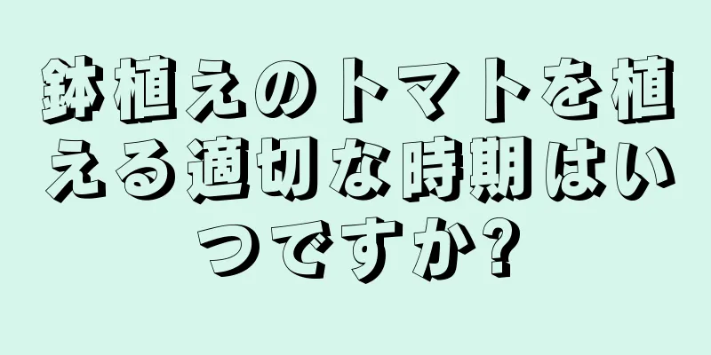 鉢植えのトマトを植える適切な時期はいつですか?