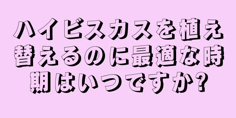 ハイビスカスを植え替えるのに最適な時期はいつですか?