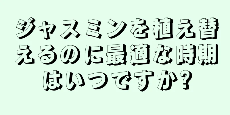 ジャスミンを植え替えるのに最適な時期はいつですか?