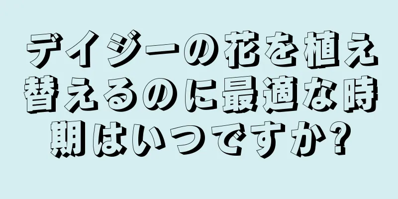 デイジーの花を植え替えるのに最適な時期はいつですか?