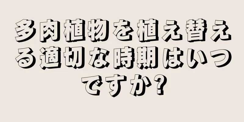 多肉植物を植え替える適切な時期はいつですか?