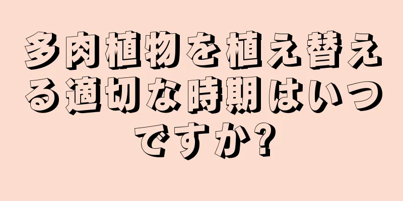 多肉植物を植え替える適切な時期はいつですか?