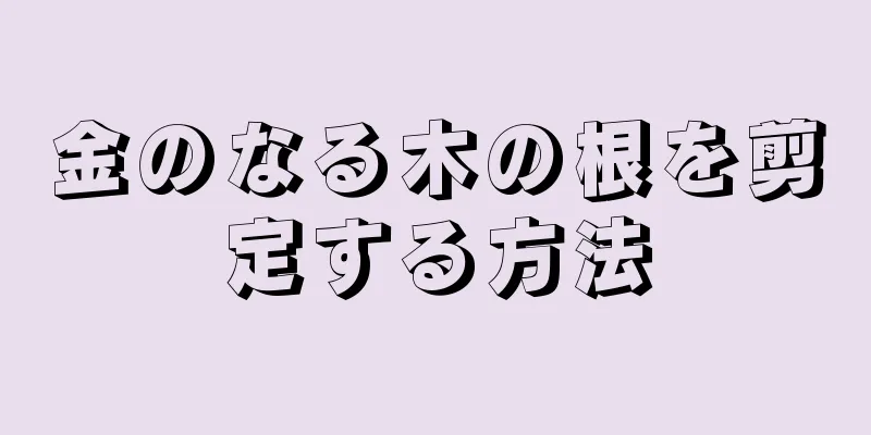 金のなる木の根を剪定する方法