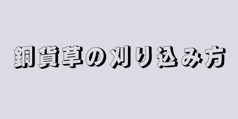 銅貨草の刈り込み方