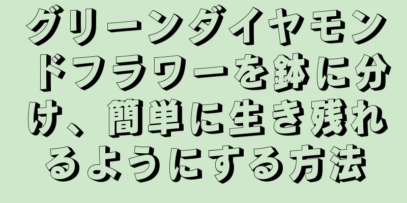 グリーンダイヤモンドフラワーを鉢に分け、簡単に生き残れるようにする方法