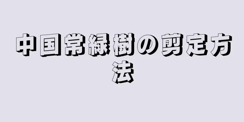 中国常緑樹の剪定方法