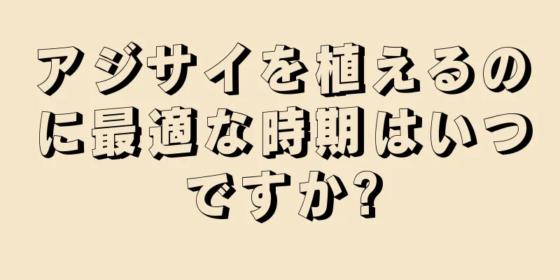 アジサイを植えるのに最適な時期はいつですか?