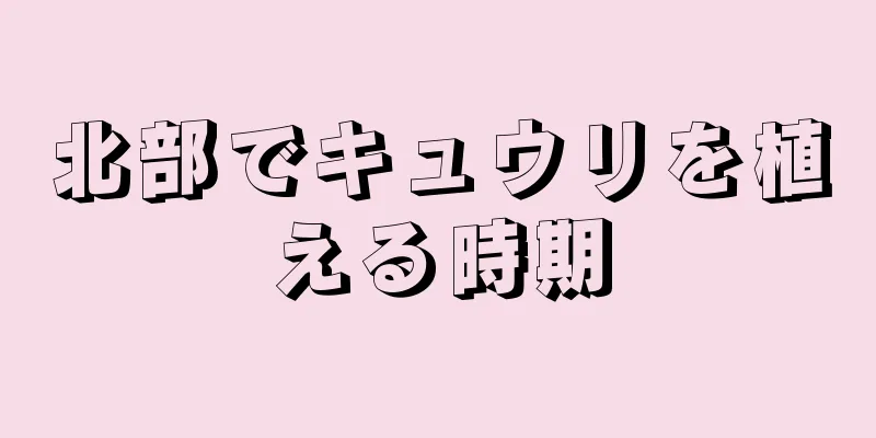北部でキュウリを植える時期