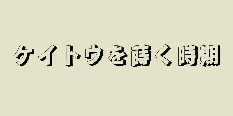 ケイトウを蒔く時期