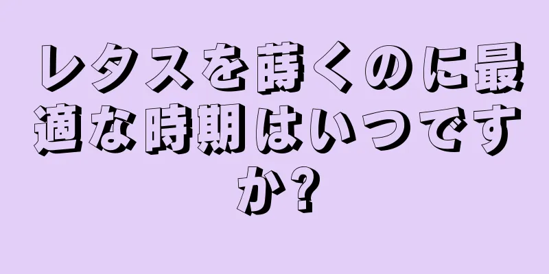 レタスを蒔くのに最適な時期はいつですか?