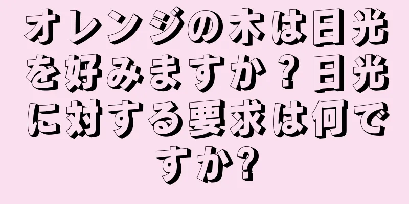 オレンジの木は日光を好みますか？日光に対する要求は何ですか?