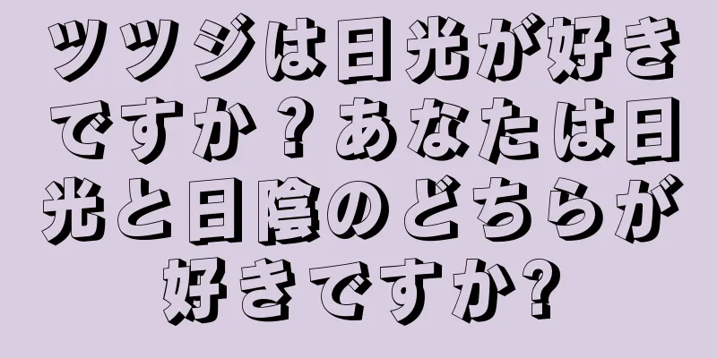 ツツジは日光が好きですか？あなたは日光と日陰のどちらが好きですか?