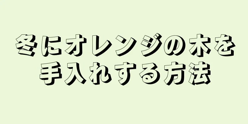 冬にオレンジの木を手入れする方法
