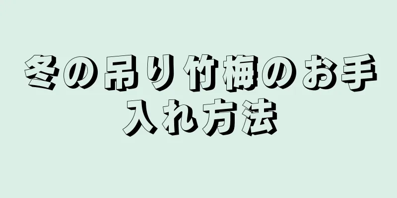 冬の吊り竹梅のお手入れ方法
