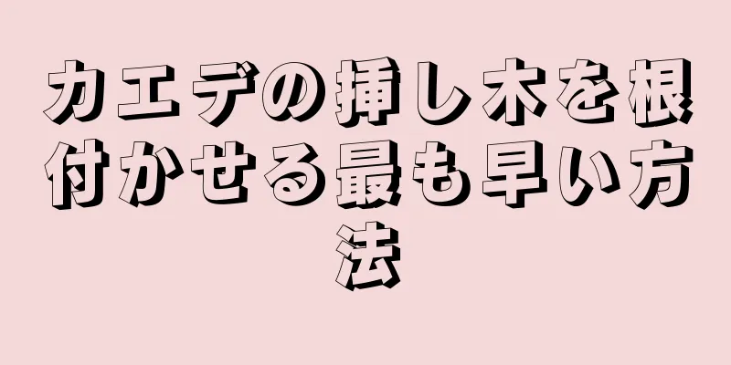カエデの挿し木を根付かせる最も早い方法
