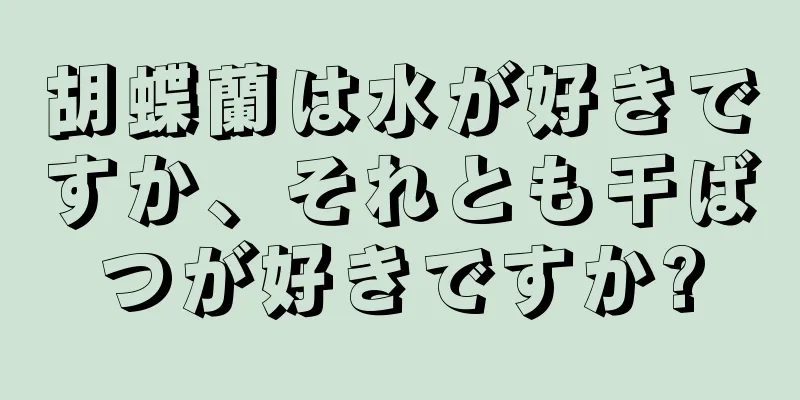 胡蝶蘭は水が好きですか、それとも干ばつが好きですか?