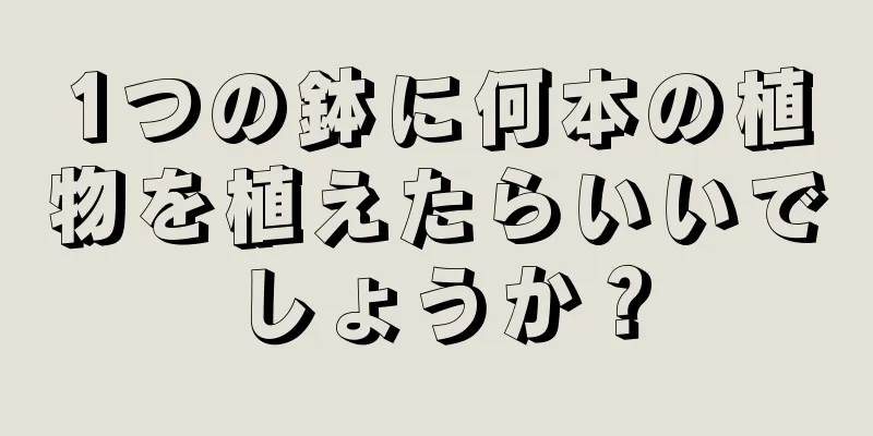 1つの鉢に何本の植物を植えたらいいでしょうか？
