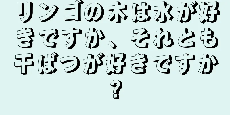 リンゴの木は水が好きですか、それとも干ばつが好きですか?