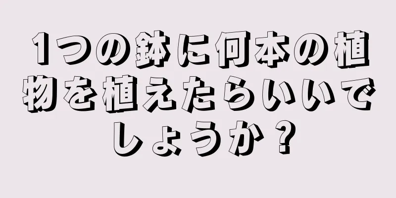 1つの鉢に何本の植物を植えたらいいでしょうか？