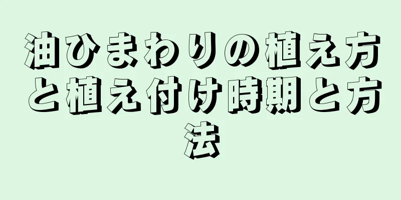 油ひまわりの植え方と植え付け時期と方法