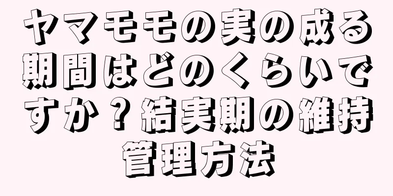 ヤマモモの実の成る期間はどのくらいですか？結実期の維持管理方法