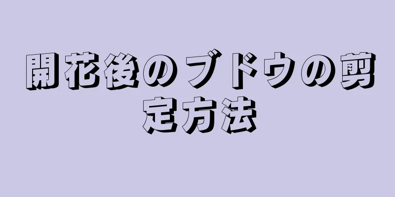 開花後のブドウの剪定方法