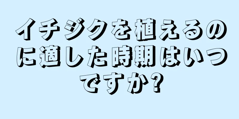 イチジクを植えるのに適した時期はいつですか?