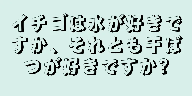 イチゴは水が好きですか、それとも干ばつが好きですか?