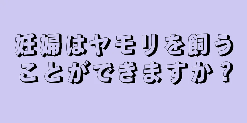 妊婦はヤモリを飼うことができますか？