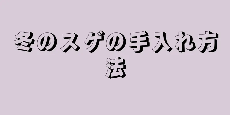 冬のスゲの手入れ方法