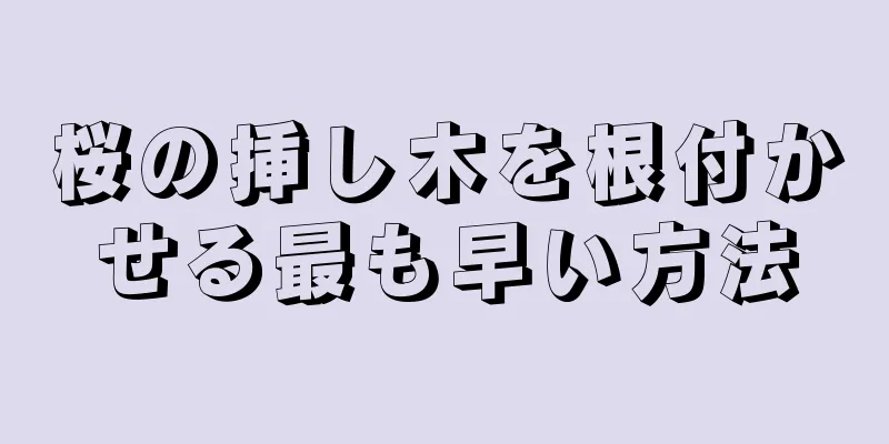 桜の挿し木を根付かせる最も早い方法