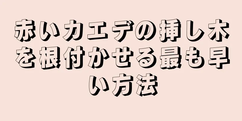 赤いカエデの挿し木を根付かせる最も早い方法
