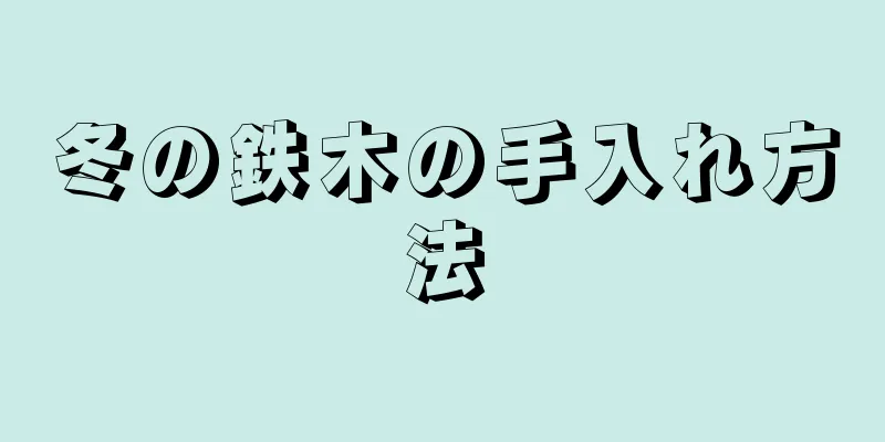 冬の鉄木の手入れ方法